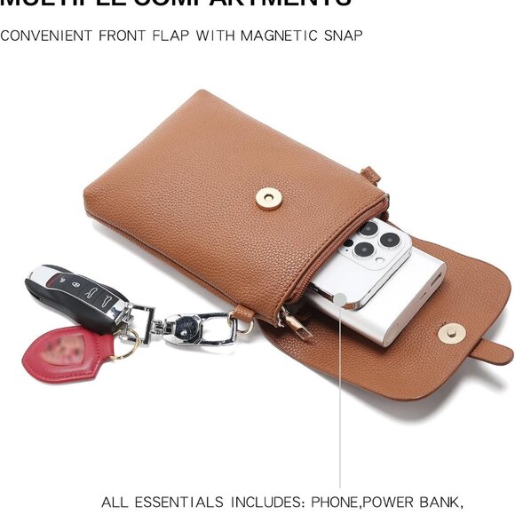 Elegant Vegan Leather Crossbody Bag for Women with Adjustable Strap - Picture 6 of 7